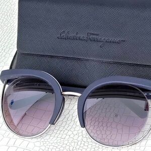 Salvatore Ferragamo SF909S Sunglasses Aubergine Frames Purple Gradient w/ Case